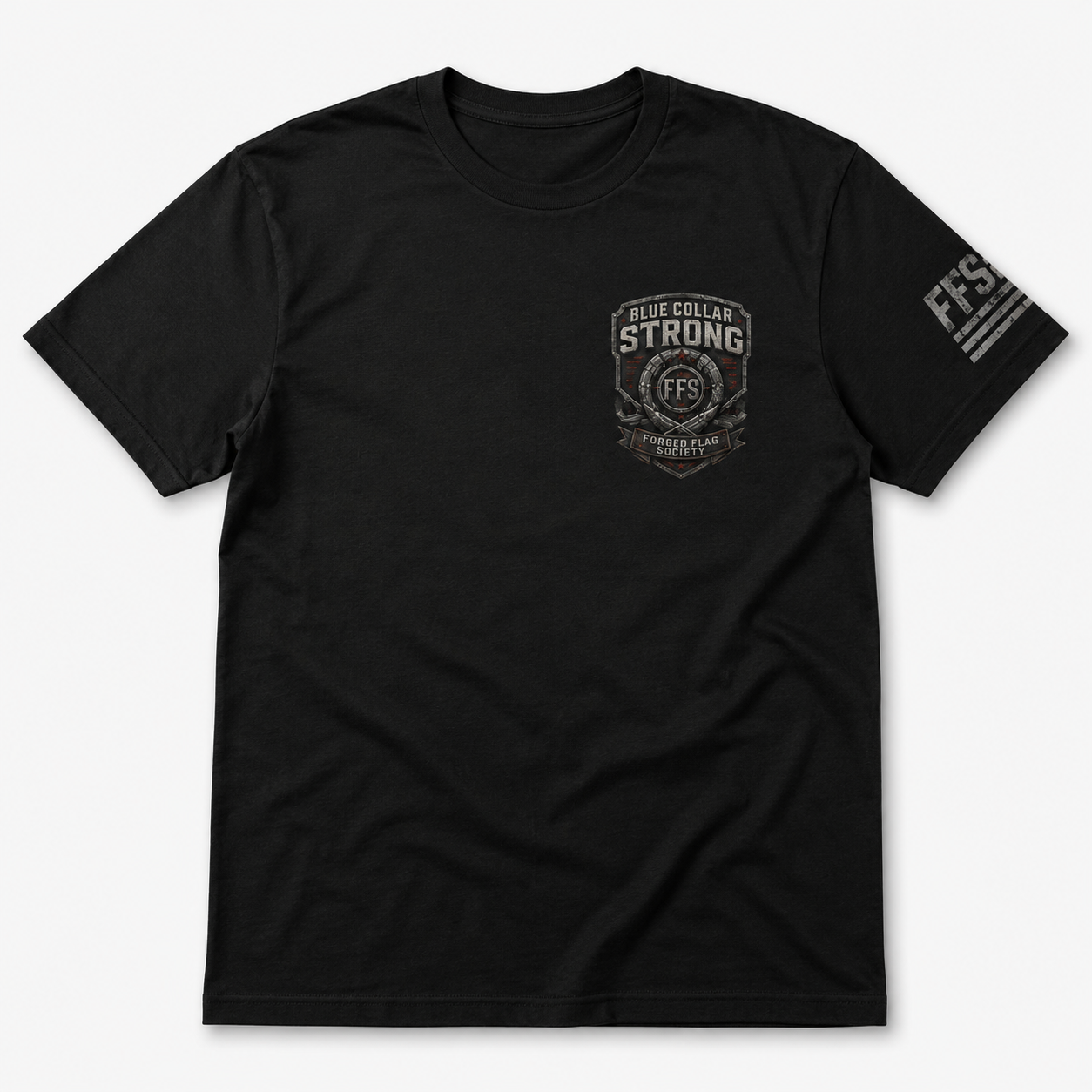 Blue Collar Strong Forged Flag Tee