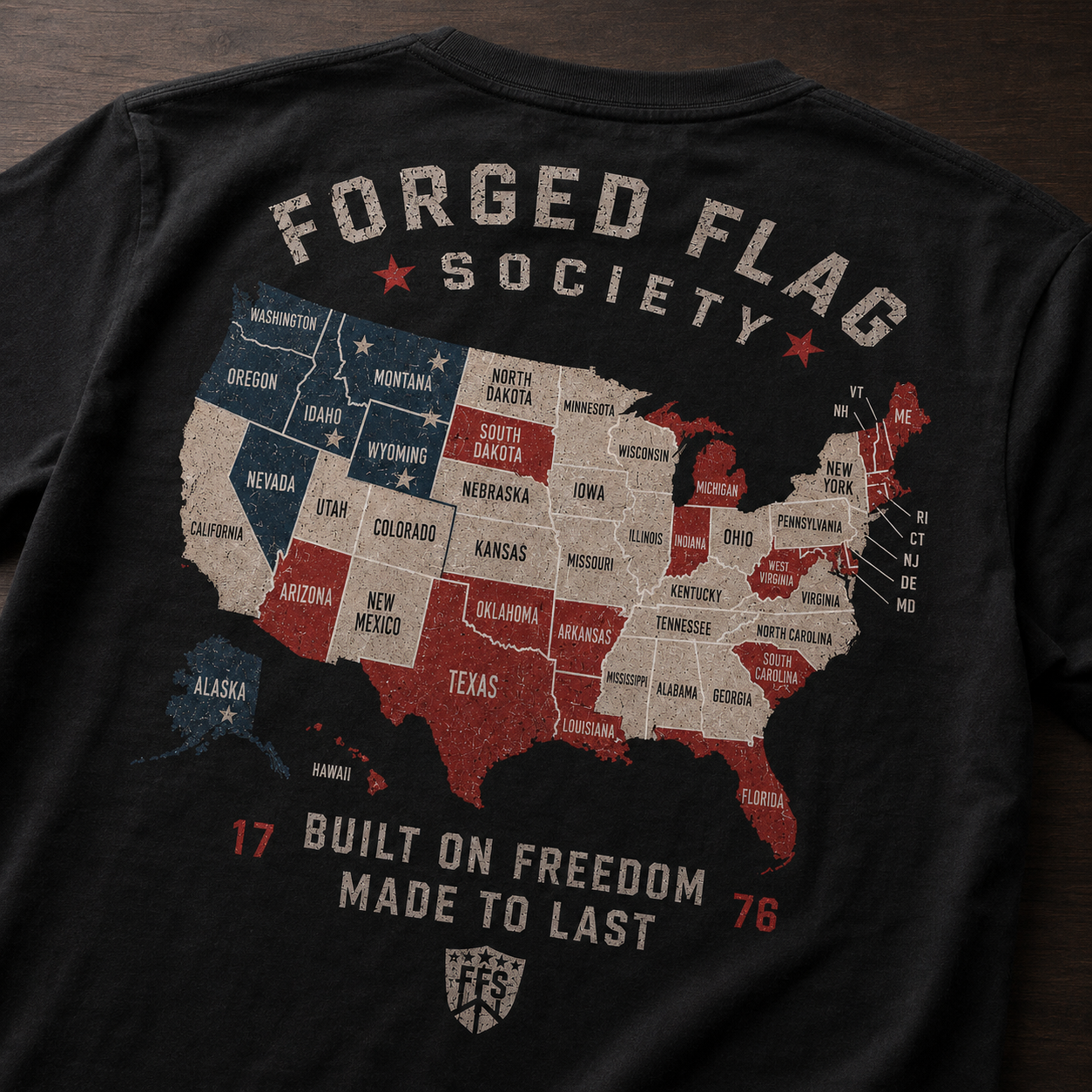 Built On Freedom Forged Flag Tee