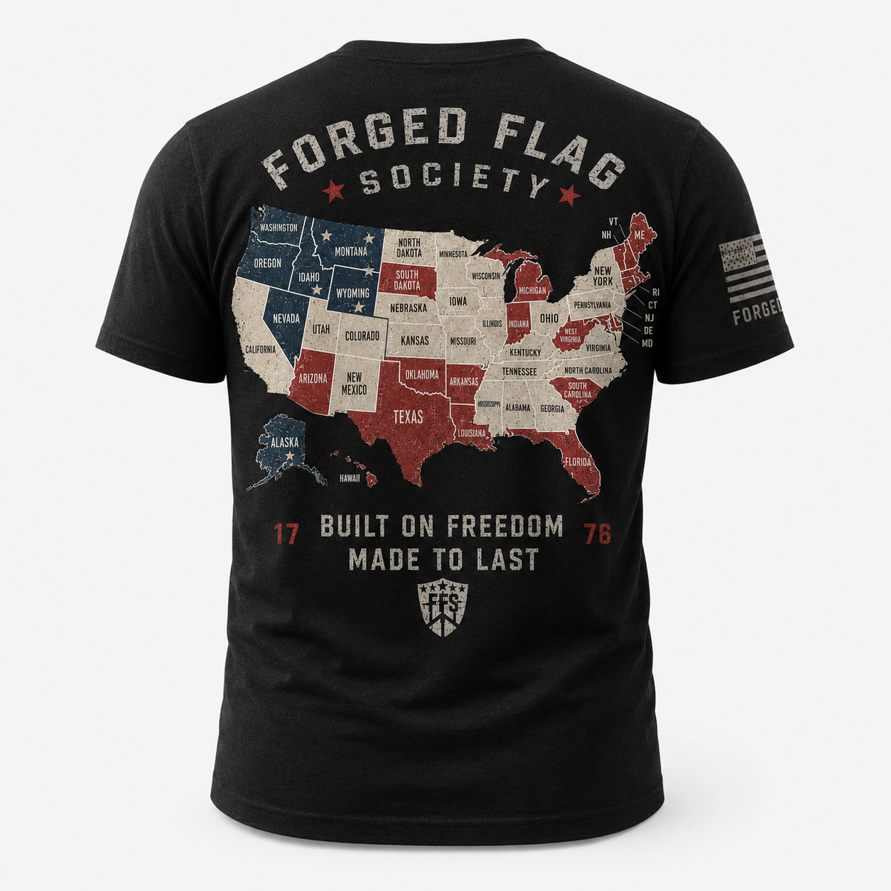 Built On Freedom Forged Flag Tee