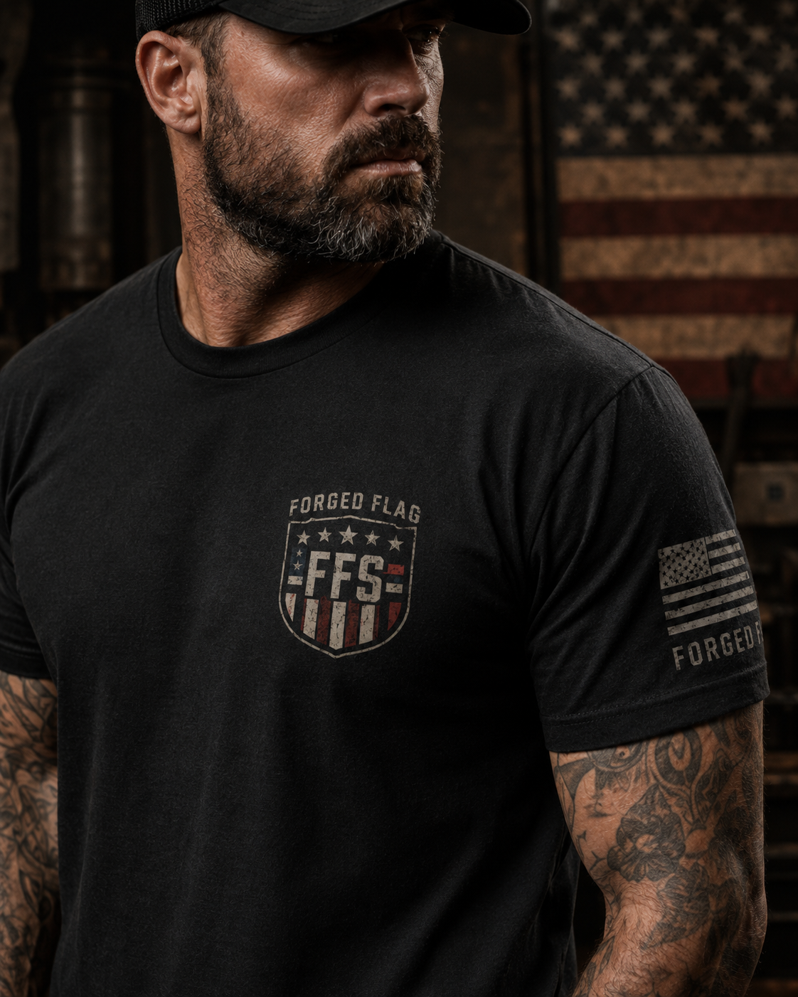 Built On Freedom Forged Flag Tee