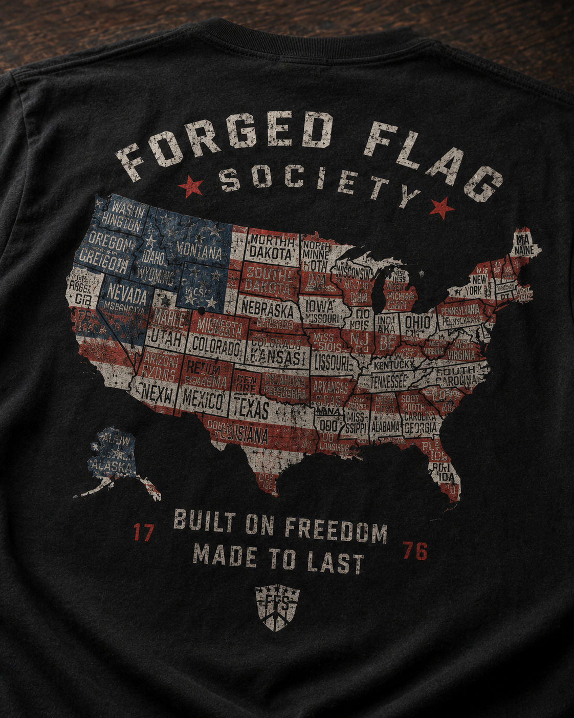 Built On Freedom Forged Flag Tee