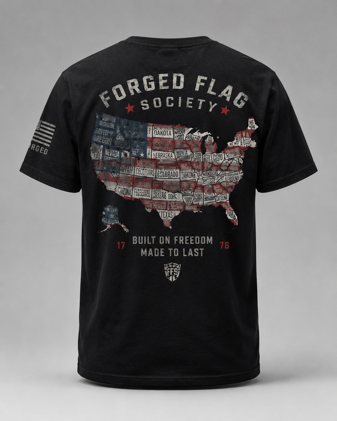 Built On Freedom Forged Flag Tee
