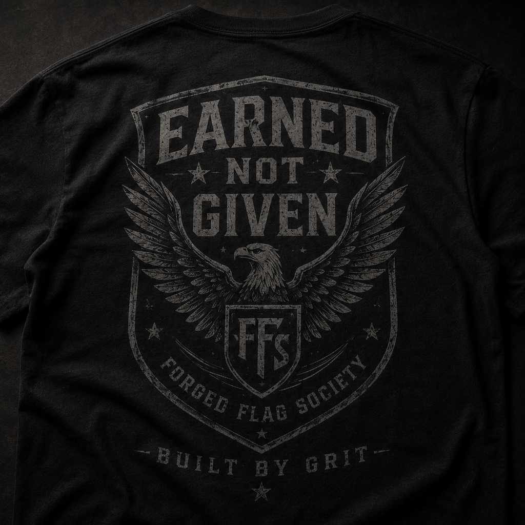 Earned Not Given Forged Flag Tee