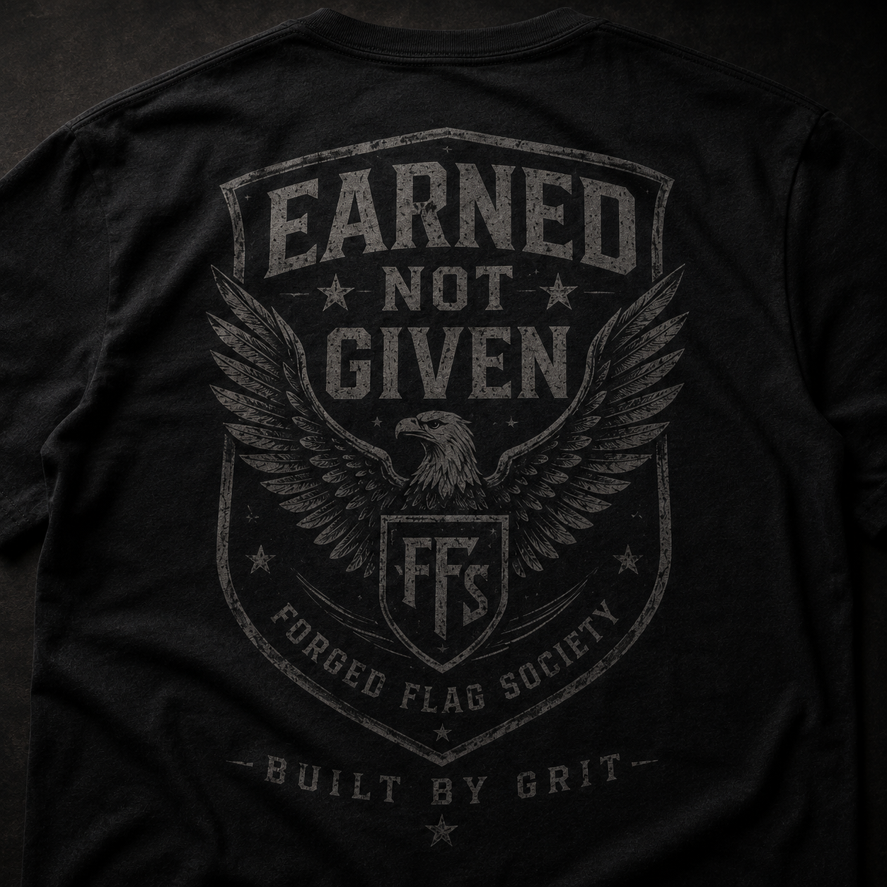 Earned Not Given Forged Flag Tee