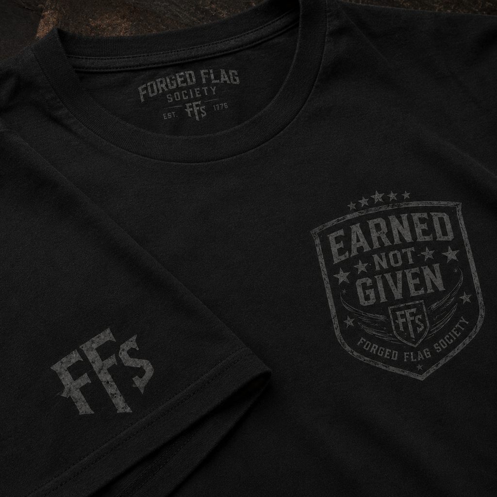 Earned Not Given Forged Flag Tee