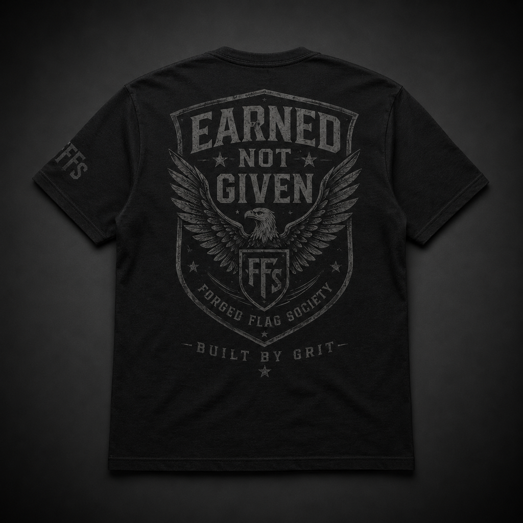 Earned Not Given Forged Flag Tee