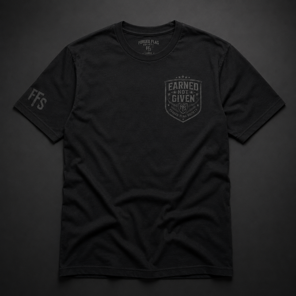 Earned Not Given Forged Flag Tee