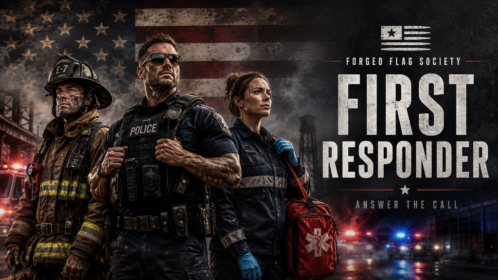 First Responder Forged Flag Tee