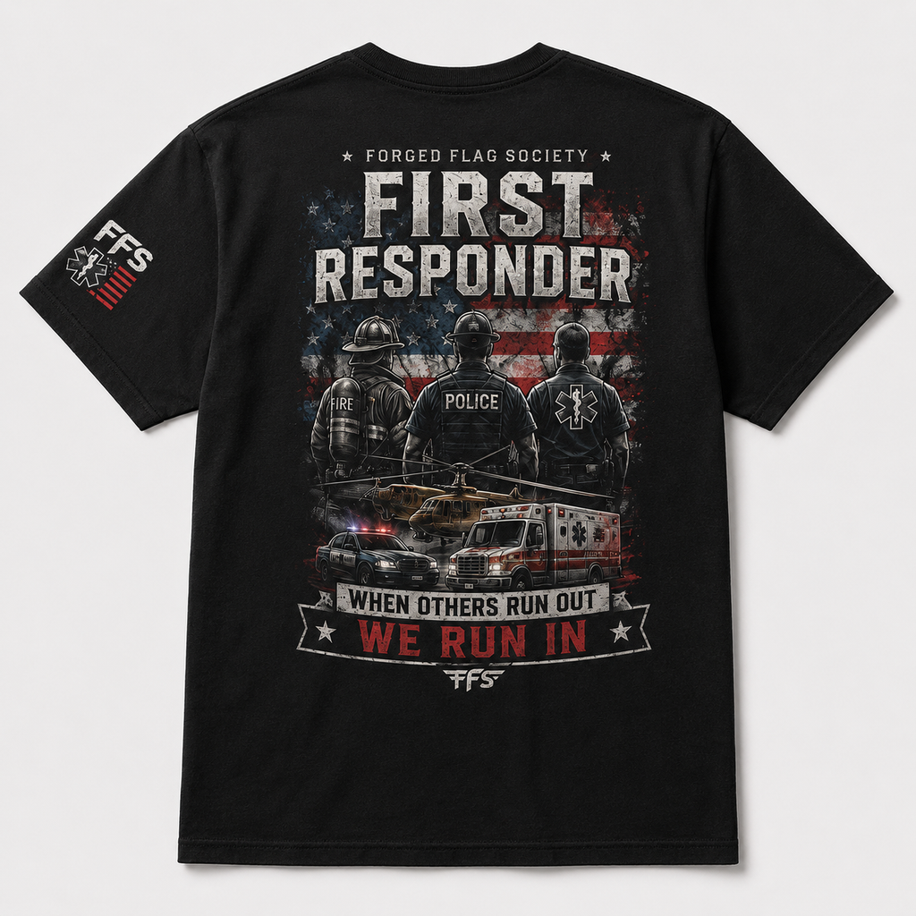 First Responder Forged Flag Tee