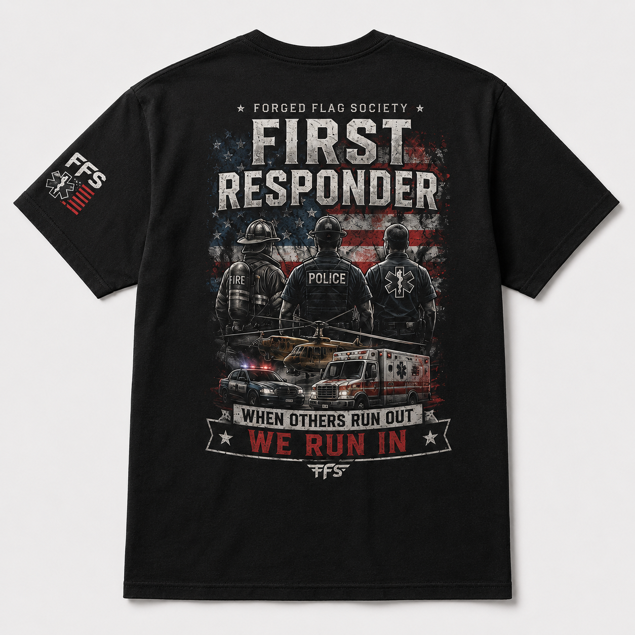 First Responder Forged Flag Tee