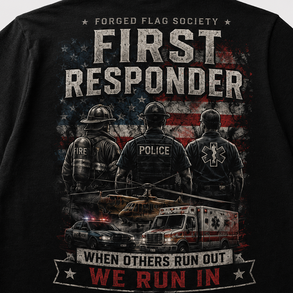 First Responder Forged Flag Tee