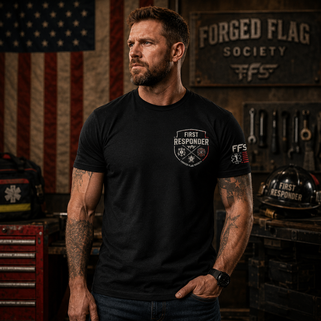 First Responder Forged Flag Tee