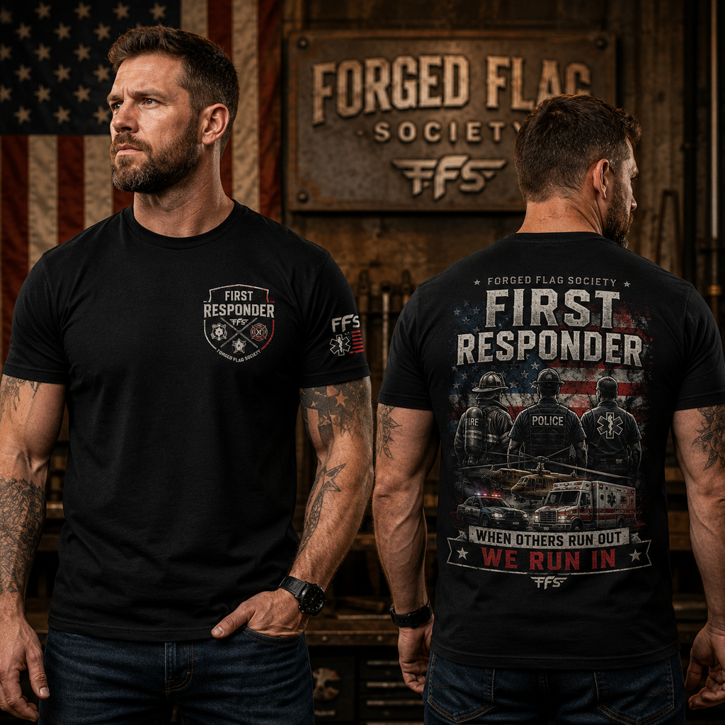 First Responder Forged Flag Tee