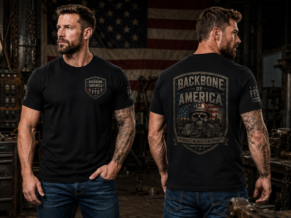 Backbone of America Forged Flag Tee