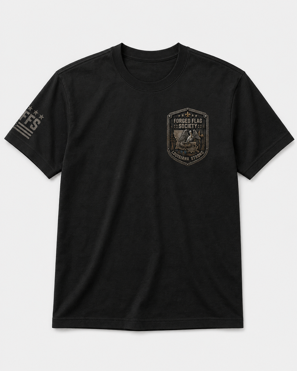 Louisiana Strong Forged Flag Tee