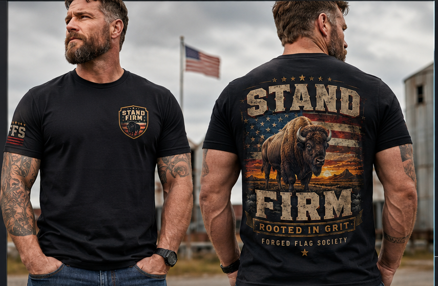 Stand Firm Forged Flag Tee