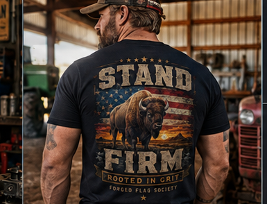 Stand Firm Forged Flag Tee