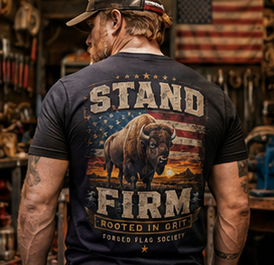 Stand Firm Forged Flag Tee