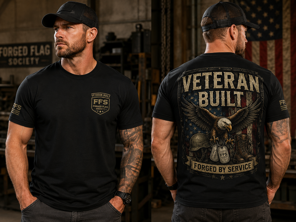 Veteran Built Forged Flag Tee