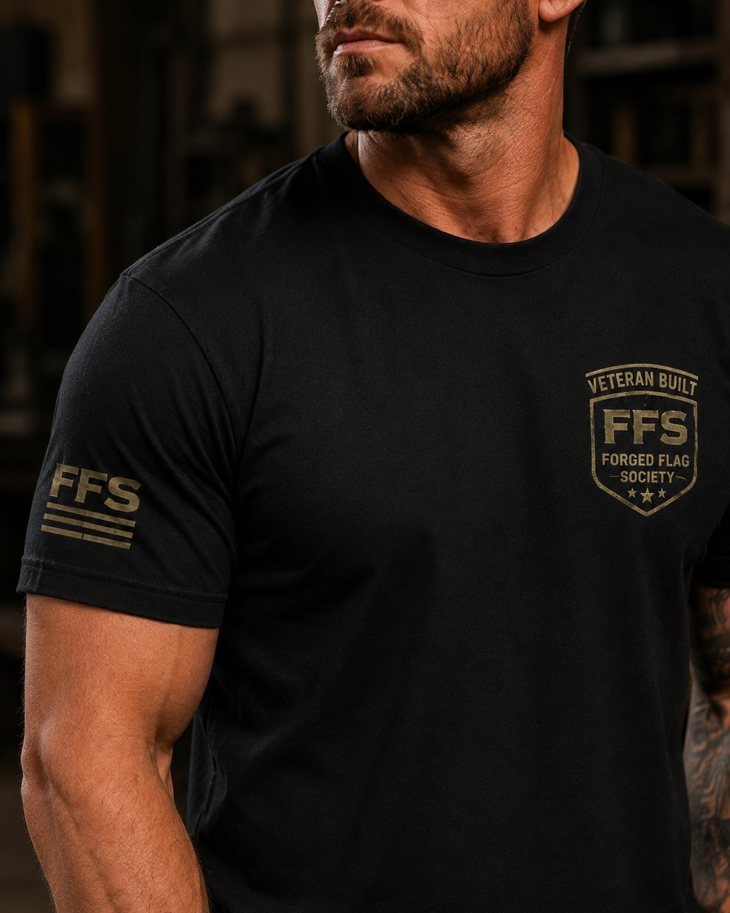 Veteran Built Forged Flag Tee