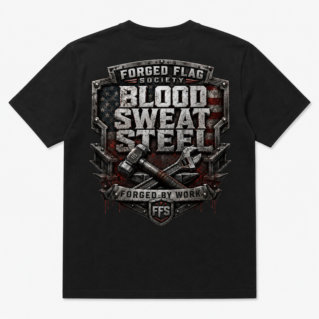 Blood Sweat Steel Forged Flag Tee