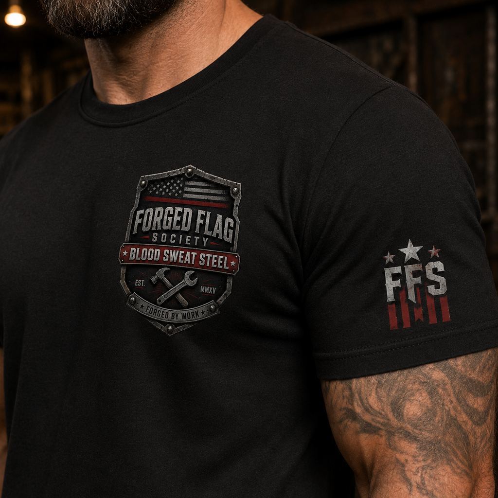 Blood Sweat Steel Forged Flag Tee