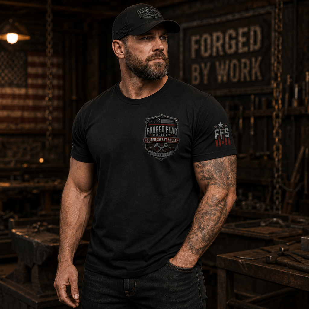Blood Sweat Steel Forged Flag Tee