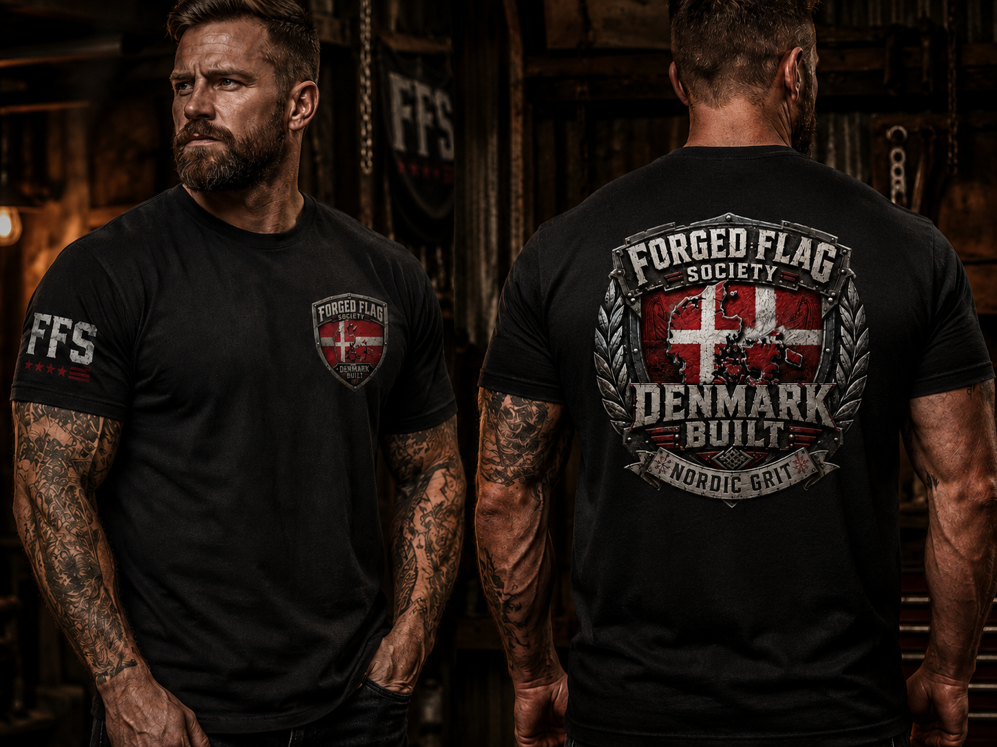 Denmark Built Forged Flag Tee