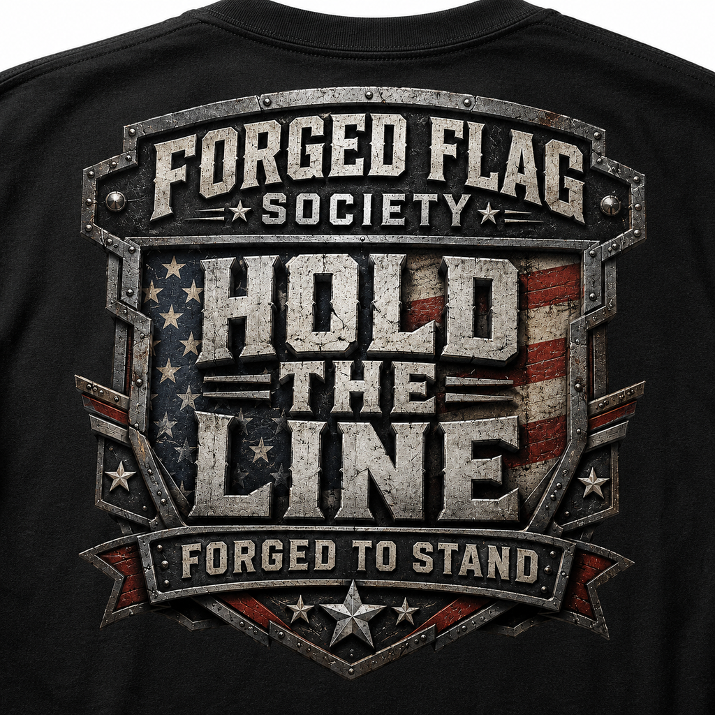 Hold The Line Forged Flag Tee
