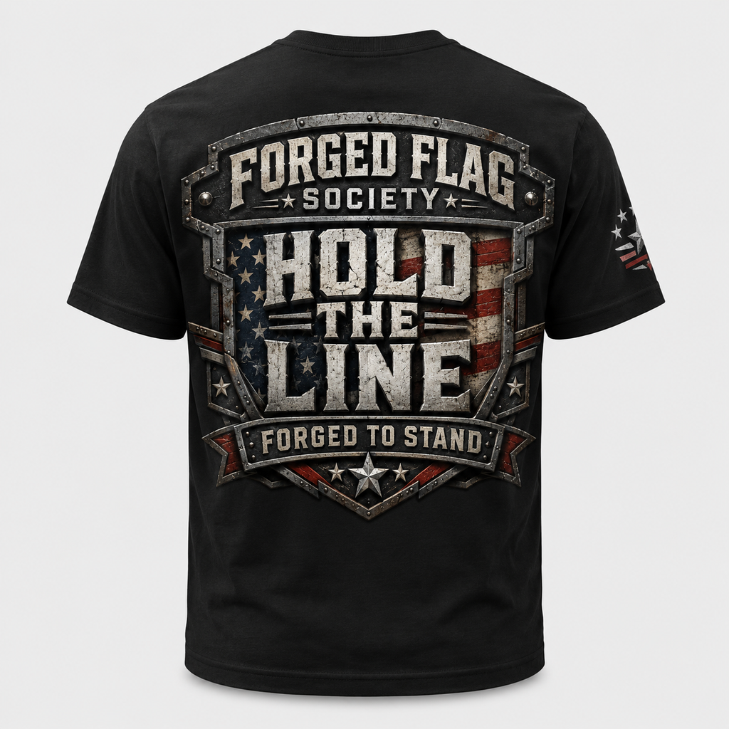 Hold The Line Forged Flag Tee