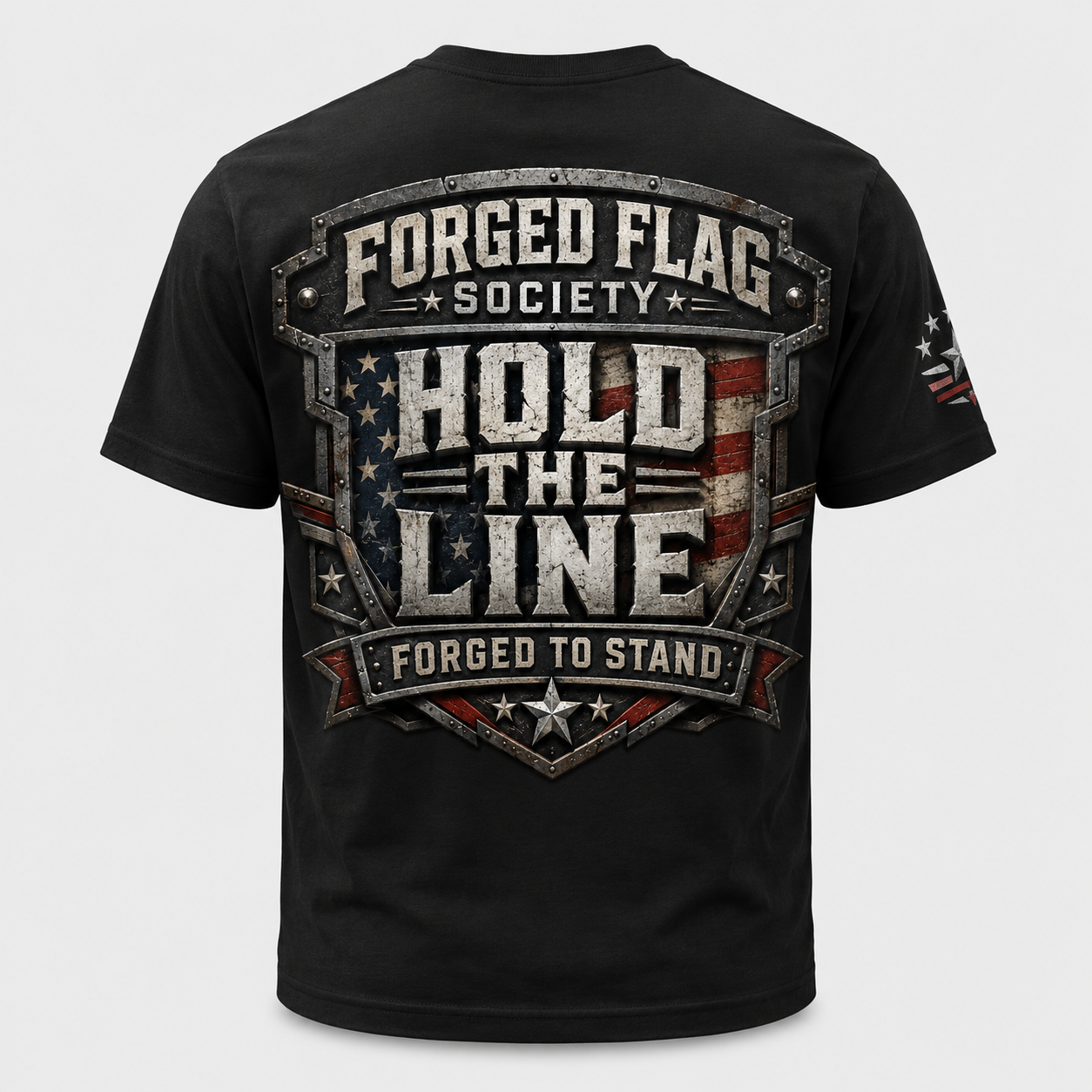Hold The Line Forged Flag Tee
