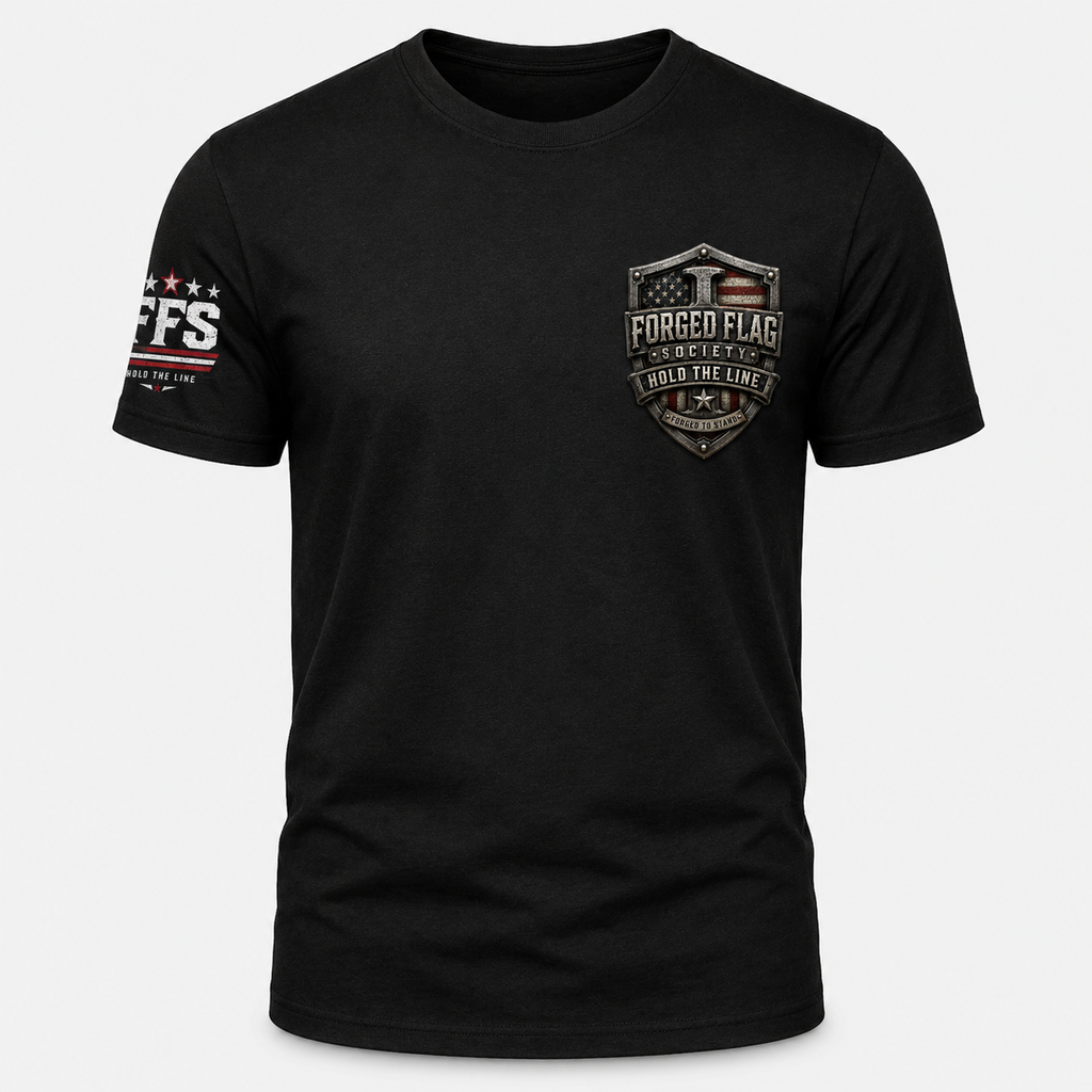 Hold The Line Forged Flag Tee