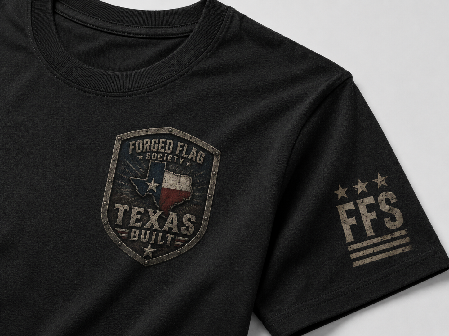 Texas Built Forged Flag Tee