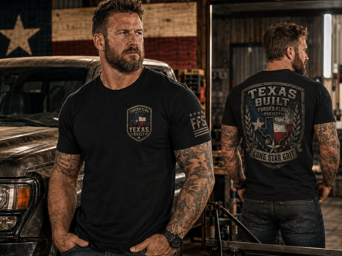 Texas Built Forged Flag Tee