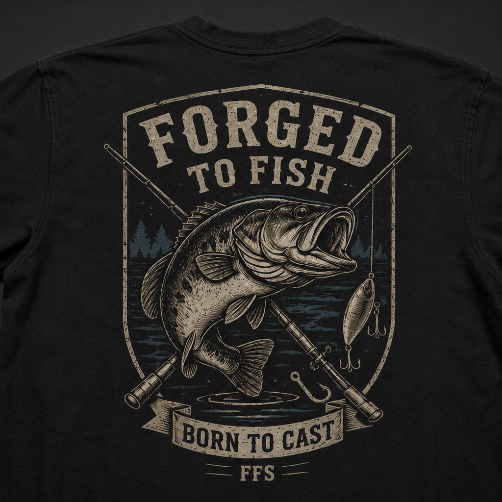 Forged To Fish Forged Flag Tee