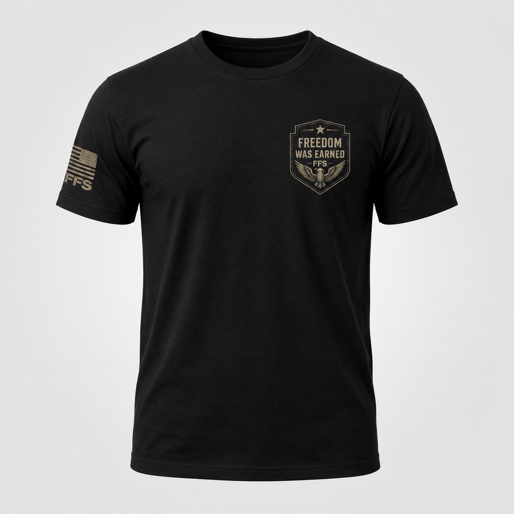Freedom Was Earned Forged Flag Tee