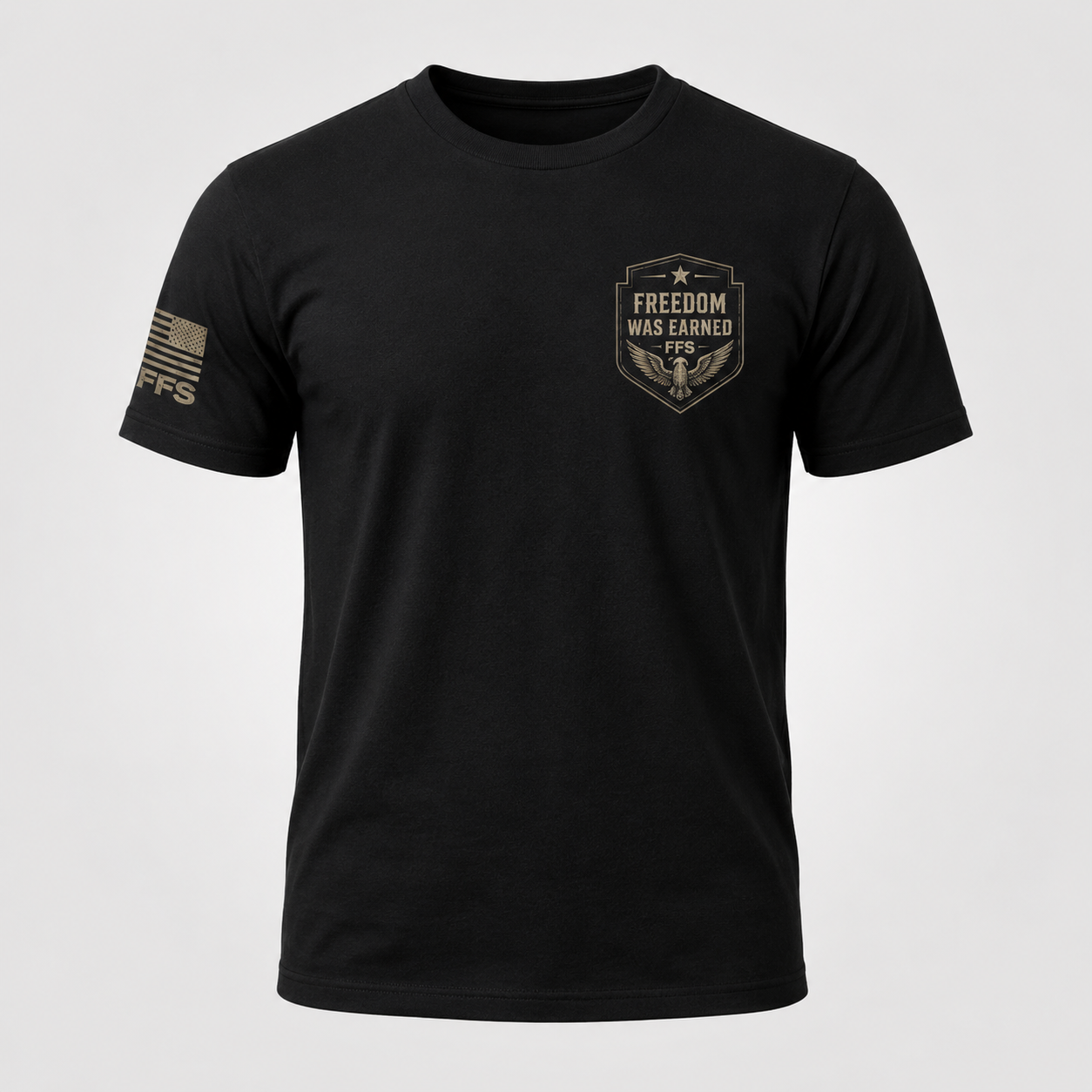 Freedom Was Earned Forged Flag Tee