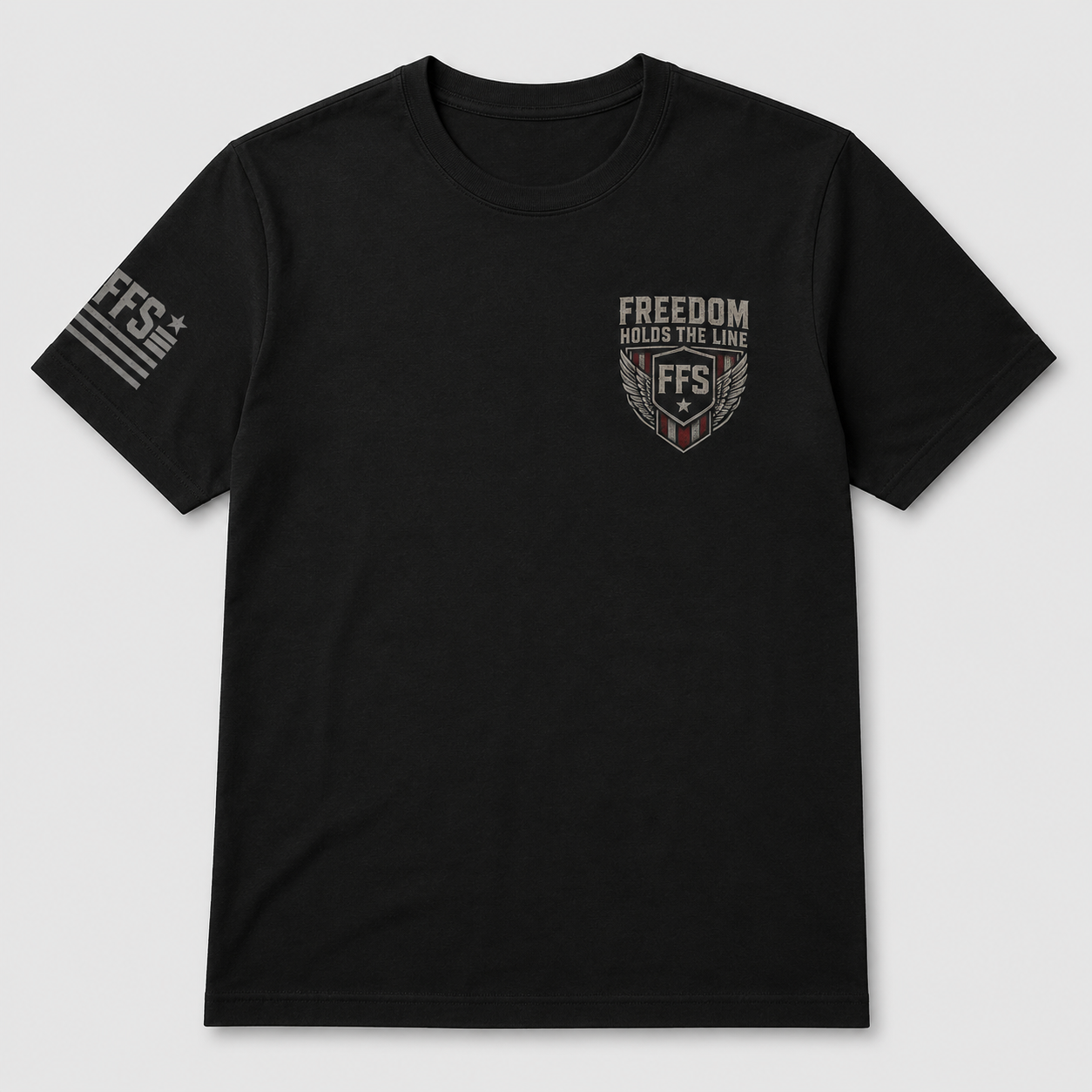 Freedom Holds The Line Forged Flag Tee