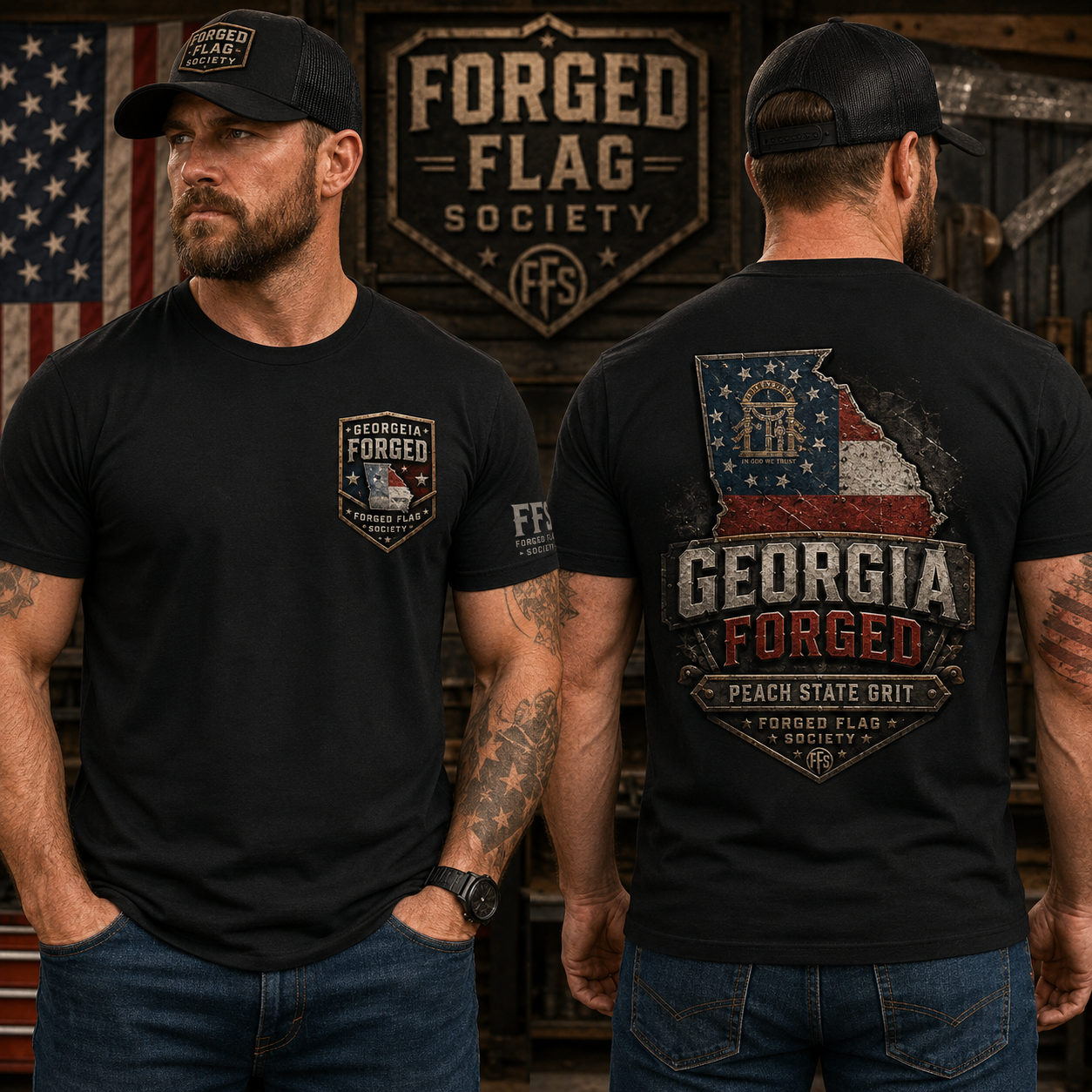 Georgia Forged Flag Tee