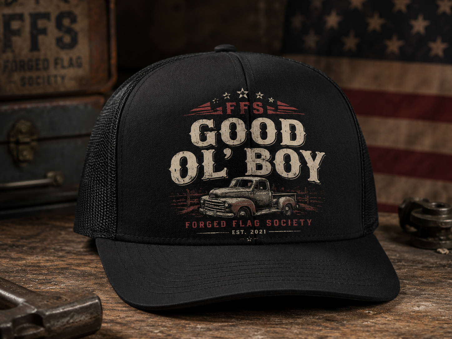 Good Ol' Boy Forged Flag Hat