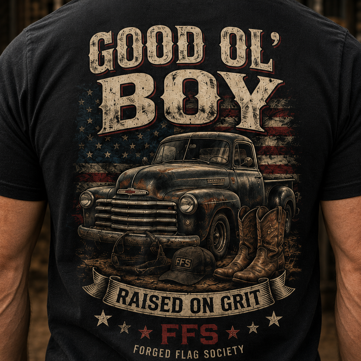 Good Ol' Boy Forged Flag Tee