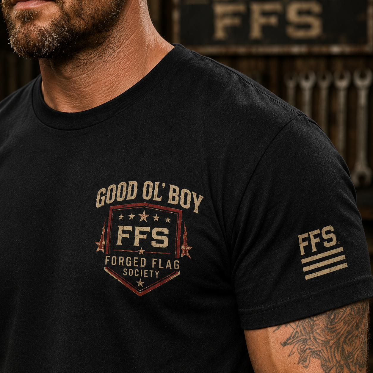 Good Ol' Boy Forged Flag Tee