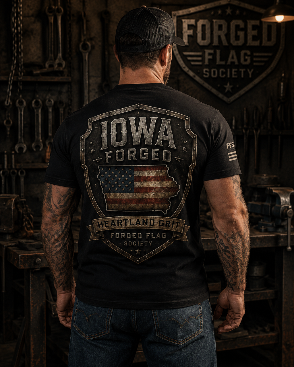 Iowa Forged Flag Tee