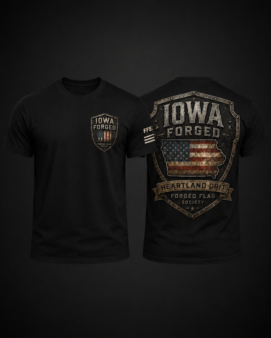 Iowa Forged Flag Tee