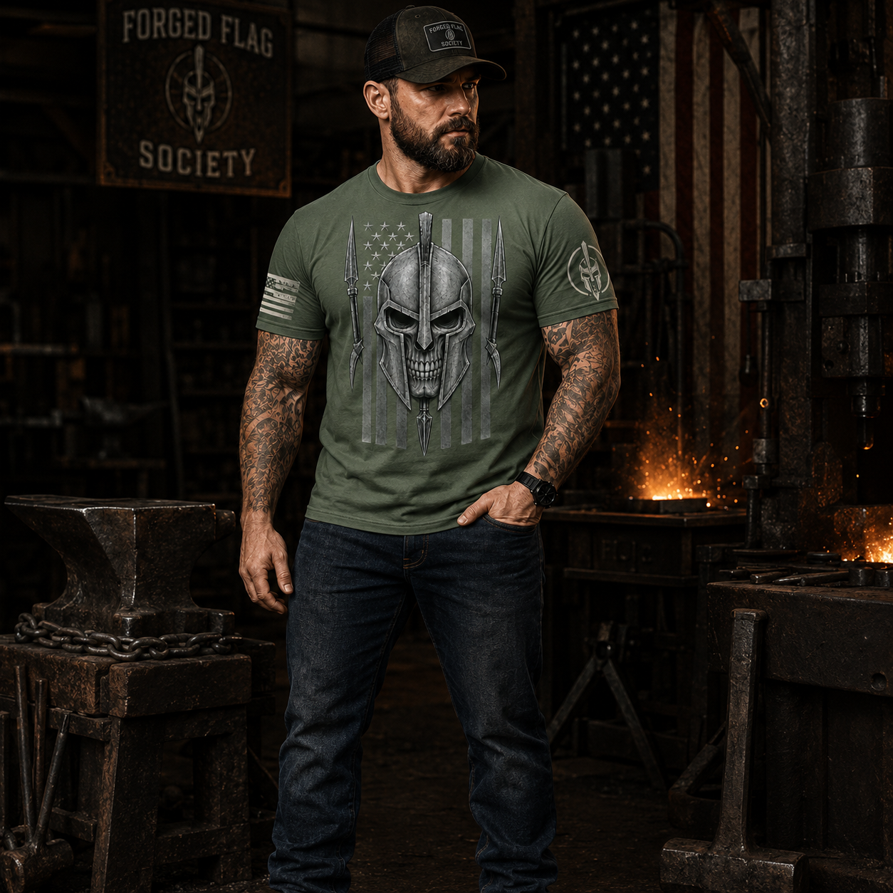 Forged Flag Society Iron Spartan Tee