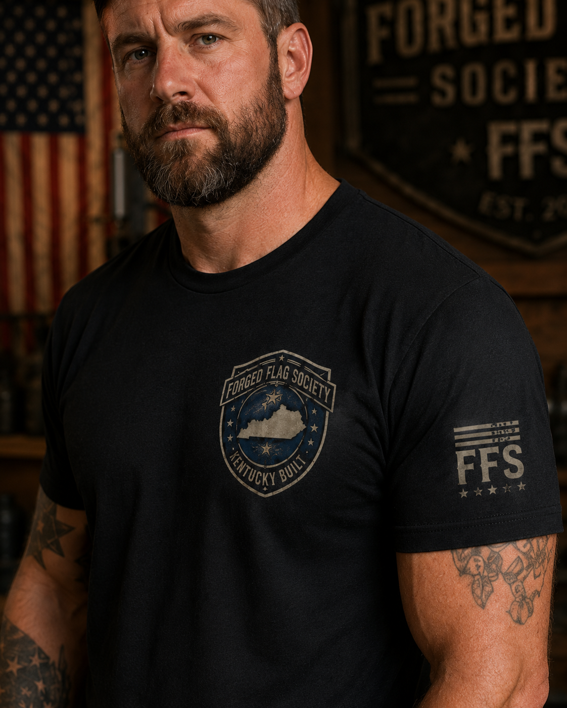 Kentucky Built Forged Flag Tee