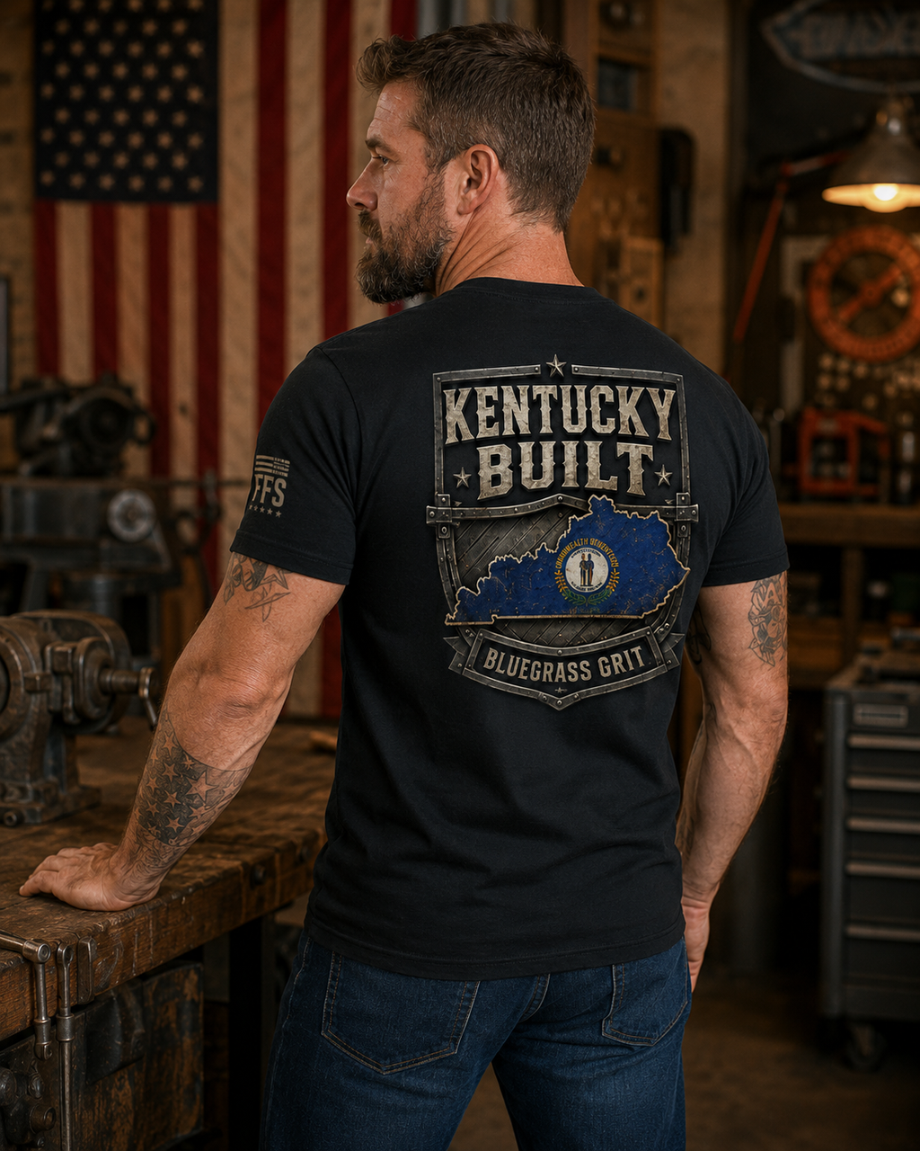 Kentucky Built Forged Flag Tee
