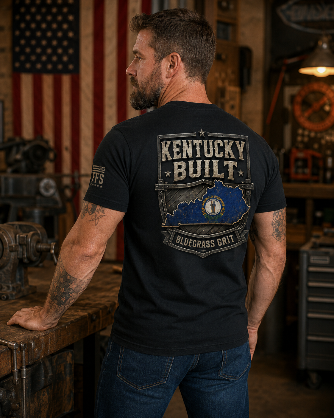 Kentucky Built Forged Flag Tee