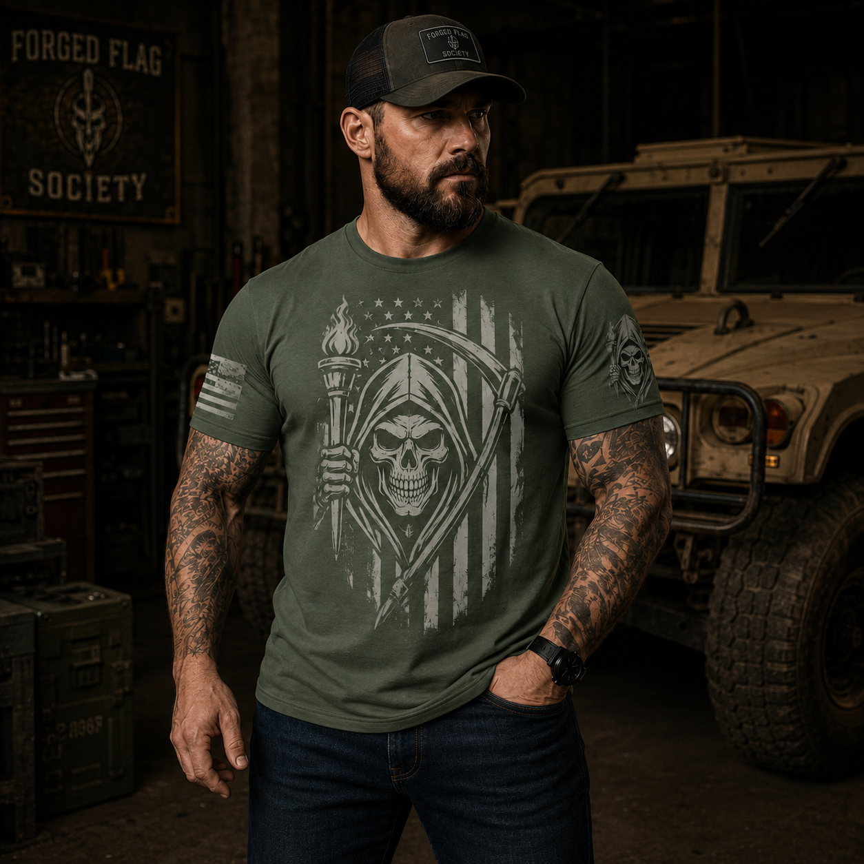 Liberty Reaper Forged Flag Tee