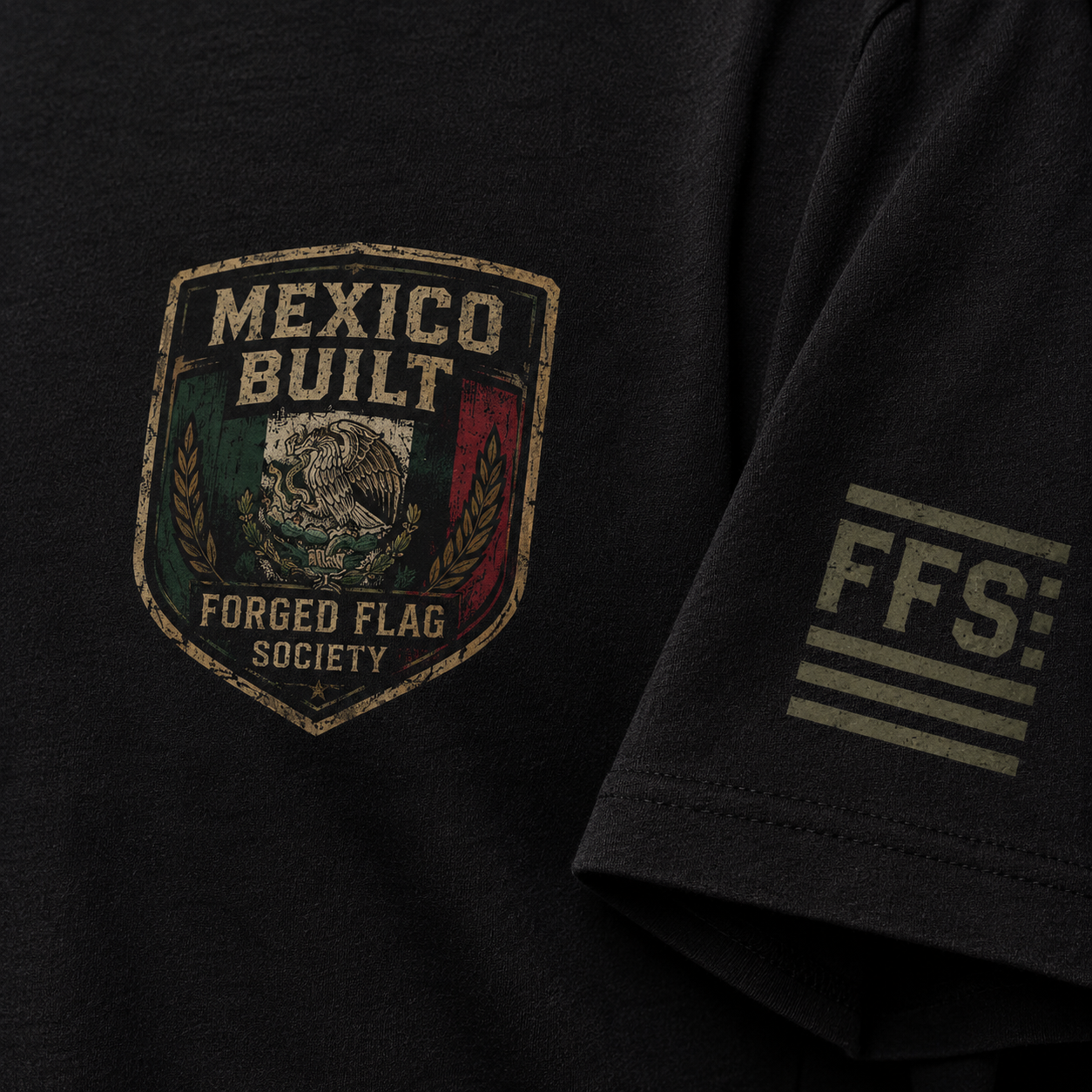 Mexico Built Forged Flag Tee